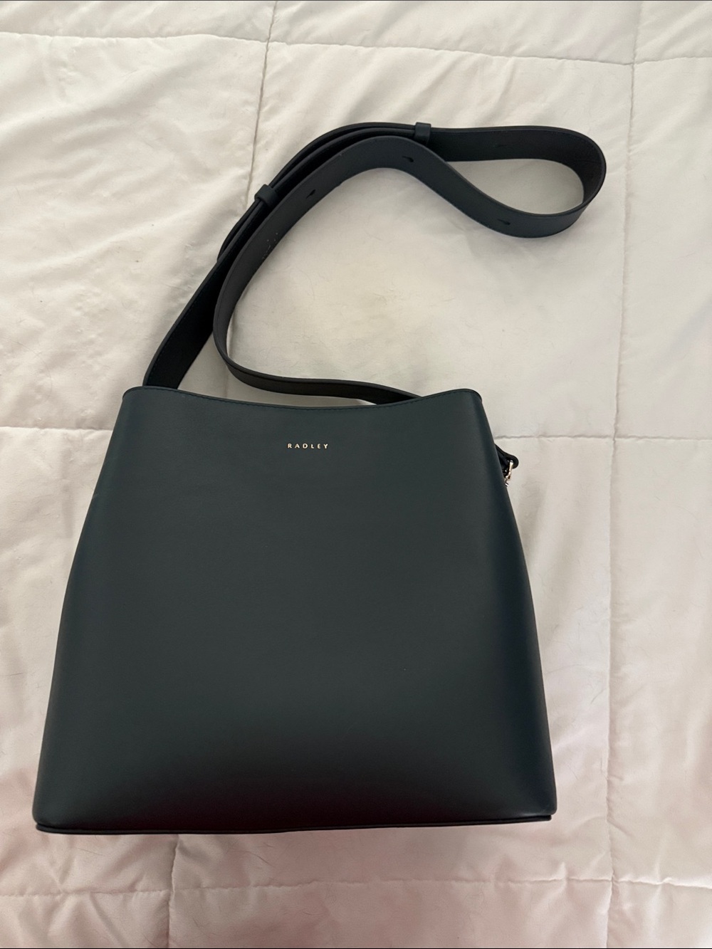 RADLEY LONDON Dukes Place Teal Smooth Leather Bucket Shoulder Bag